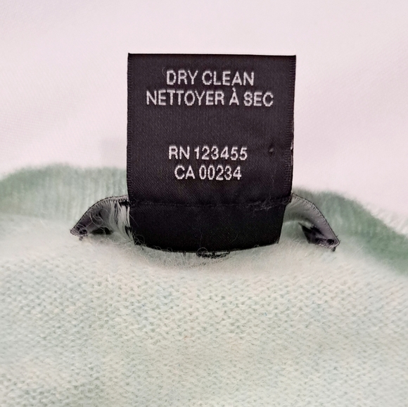 LORD & TAYLOR Mint Green Cashmere Cardigan Sweater - Picture 14 of 15
